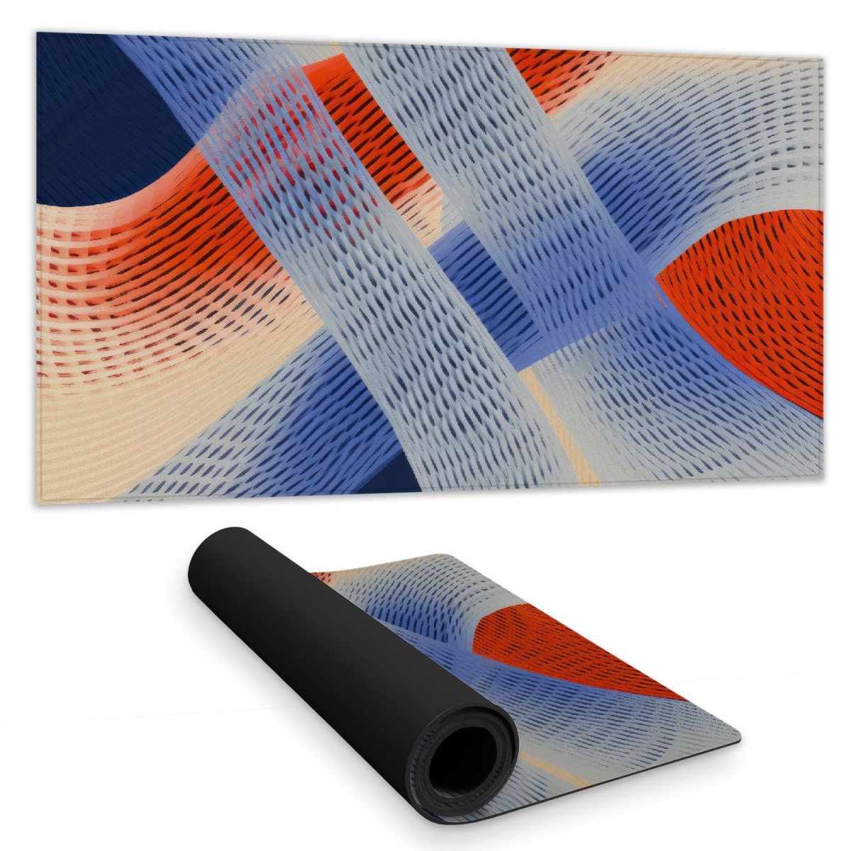 C1DM15315P1MS6 16 x 32 in. Abstract Threading Red Desk Mat - Stylish