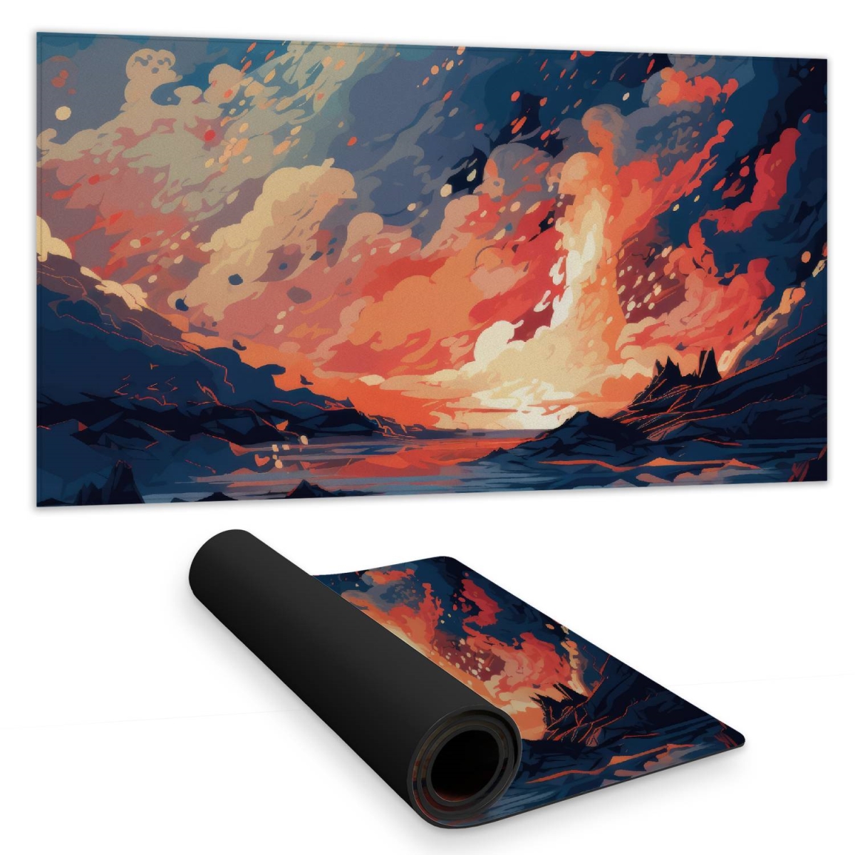 Concius Sales C1DM1531NGOMWB 16 x 32 in. Magma Does Not Wait Desk Mat - Stylish Home Decor Accessory