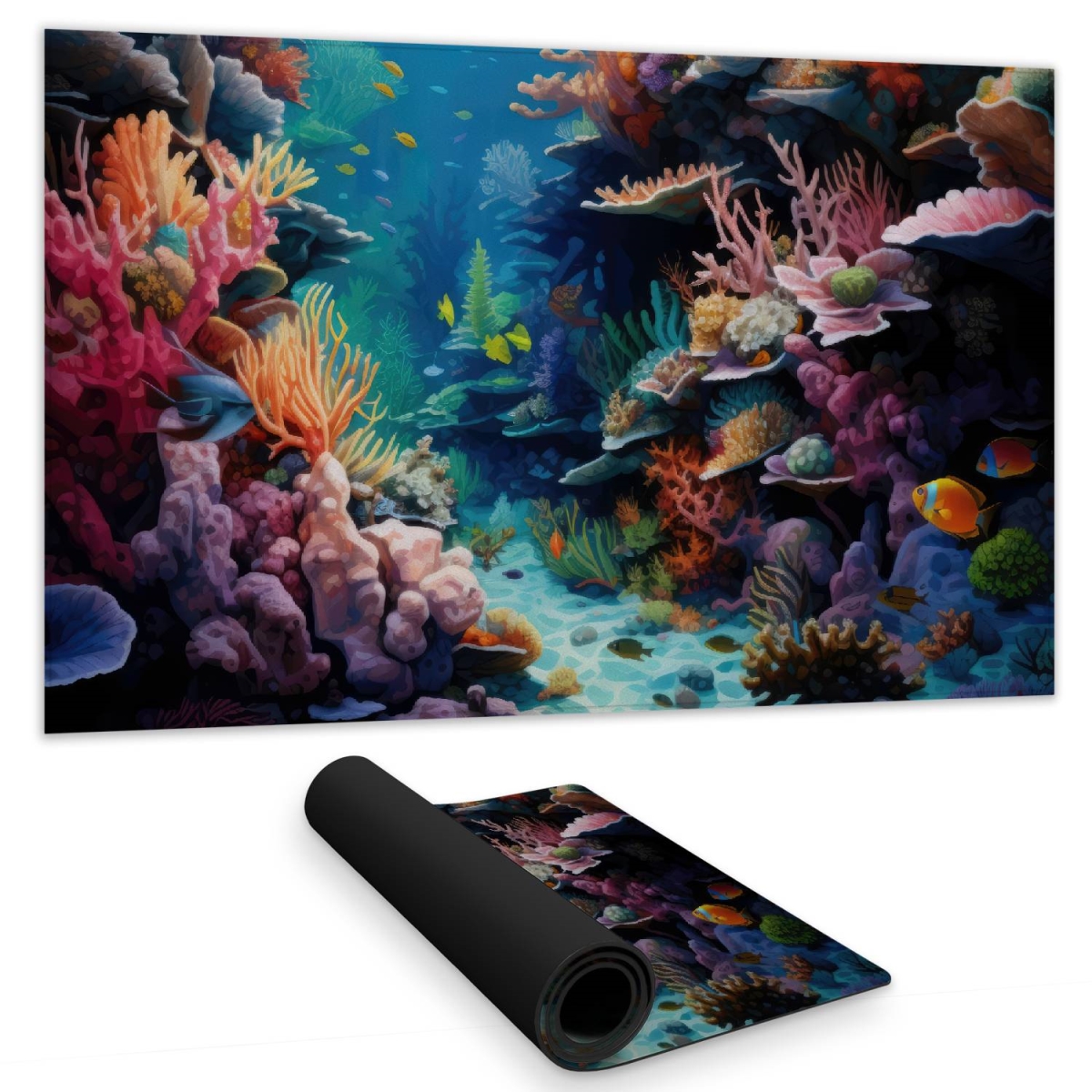Concius Sales C1DM1424T2EKA7 14 x 24 in. Coral Gaming Mat - Stylish Home Decor for Gamers
