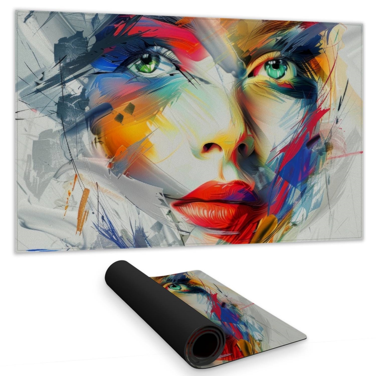 Concius Sales C1DM1424W9LP57 14 x 24 in. Abstract Look Gaming Mat - Stylish Home Decor Desk Pad