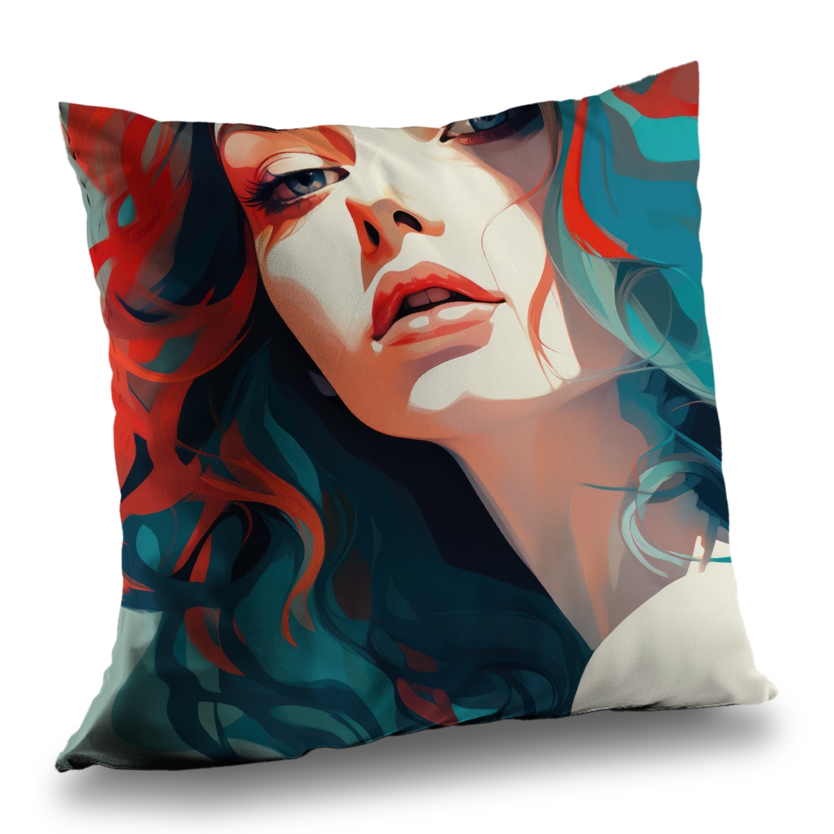 Concius Sales C1PC1616I2MNXP 16 x 16 in. Dangerous Lips Poly Twill Throw - Stylish Home Decor Blanket - Insert NOT included