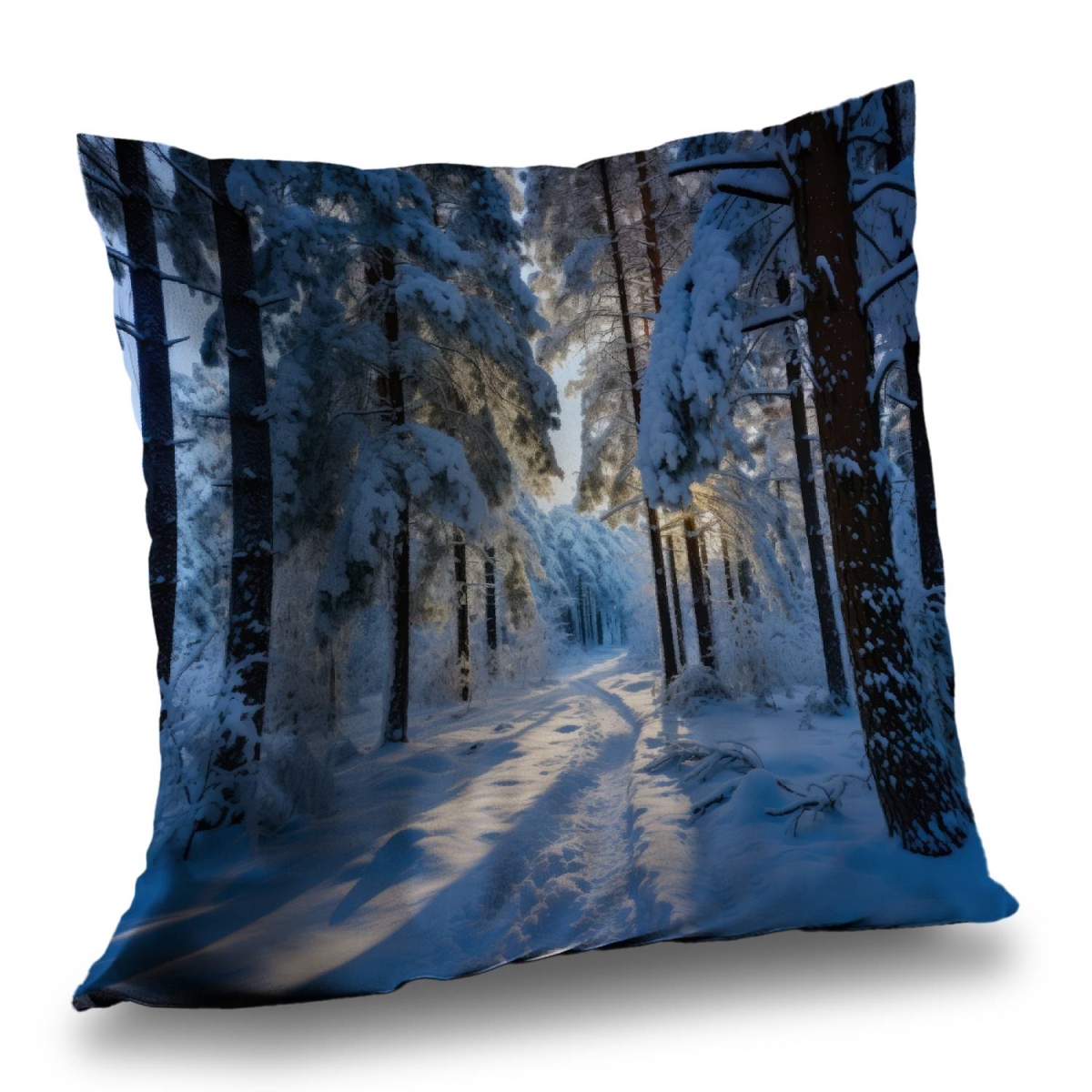 Concius Sales C1PT1818ITZPMF 18 x 18 in. Snowy Path Poly Twill Throw Pillow - Cozy Home Decor Accent - Insert Included