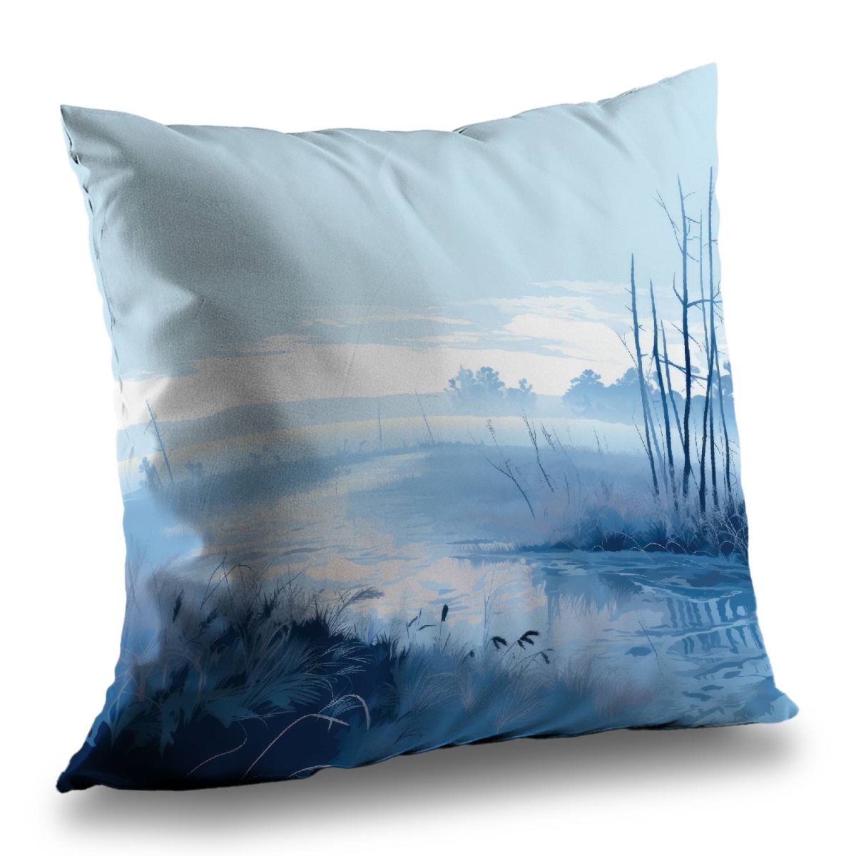 Concius Sales C1PT141417YI4F 14 x 14 in. Cold Swamp Poly Twill Throw Pillow - Cozy Home Decor Accent - Insert Included