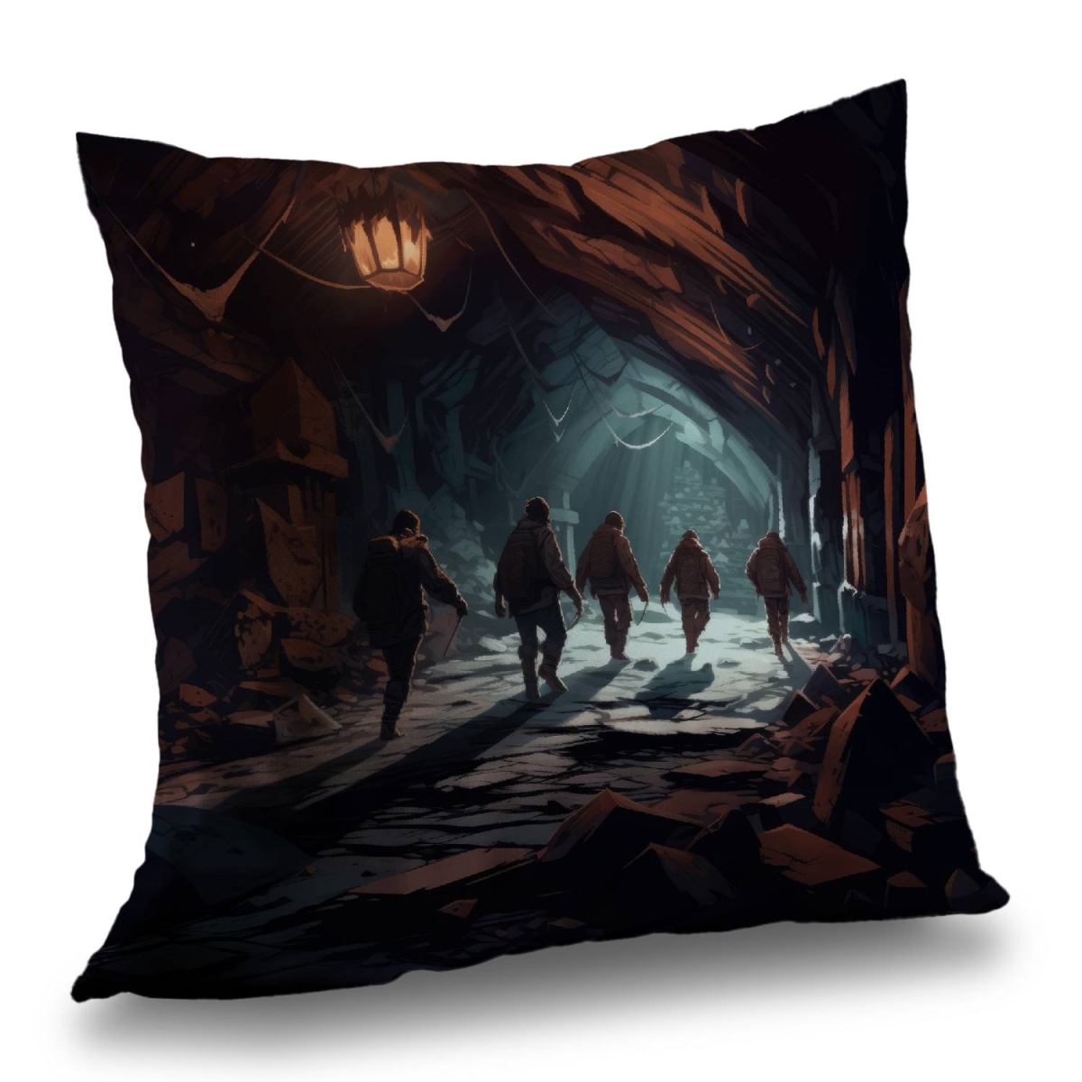 Concius Sales C1PT1616ZPALGB 16 x 16 in. The Catacombs Poly Twill Throw Pillow - Stylish Home Decor - Insert Included