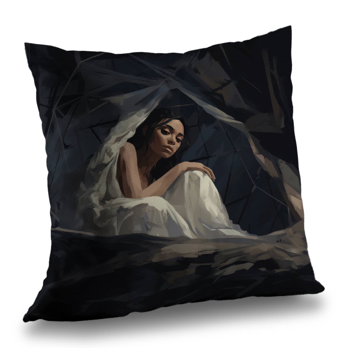 Concius Sales C1PT18183U7U2P 18 x 18 in. Cocooned Poly Twill Throw Pillow - Stylish Home Decor Accent - Insert Included