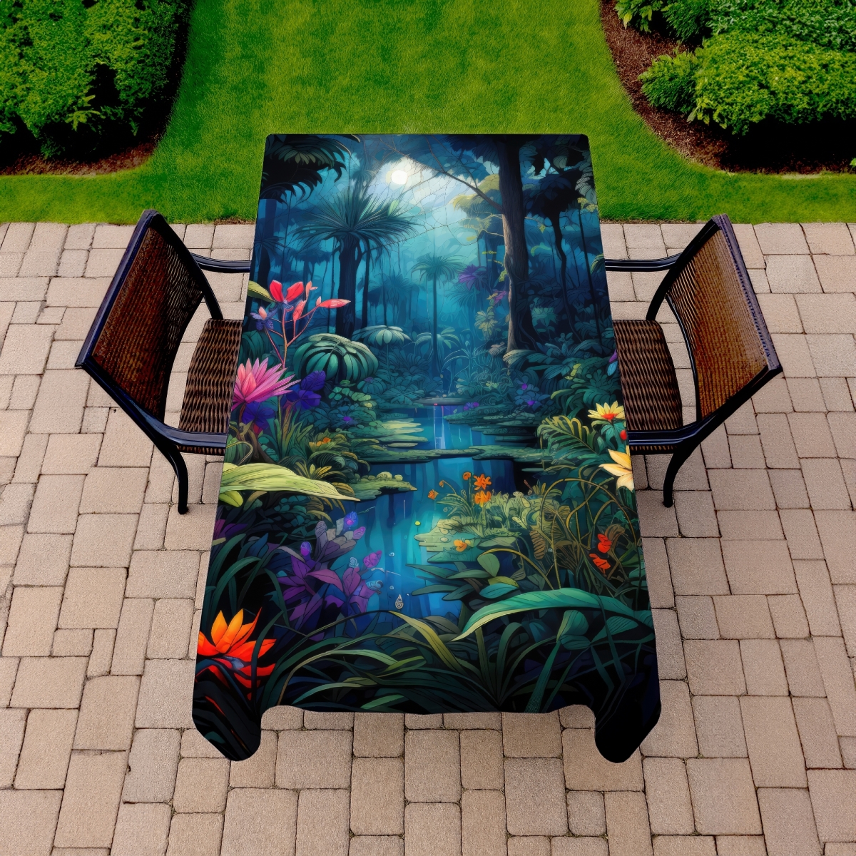 Picture of MWW C1TCLRGEH9HW5L 58 x 102 in. The Beauty of Nature - Orange Indoor & Outdoor Tablecloth Decor