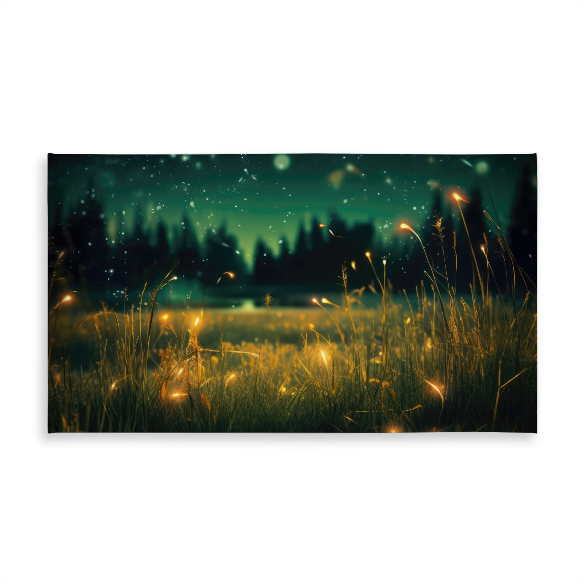 Picture of MWW C1TCLRGEKSL3ZM 58 x 102 in. Light in the Dark Green Tablecloth for Indoor & Outdoor Decor
