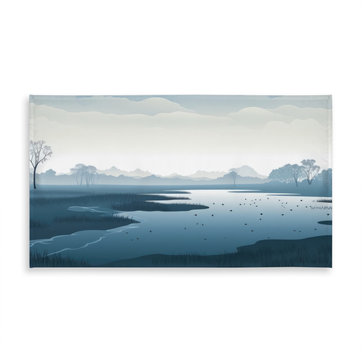 Picture of MWW C1TCLRGEKXXXIT 58 x 102 in. Minimalist Swamp White Indoor & Outdoor Tablecloth for Home Decor