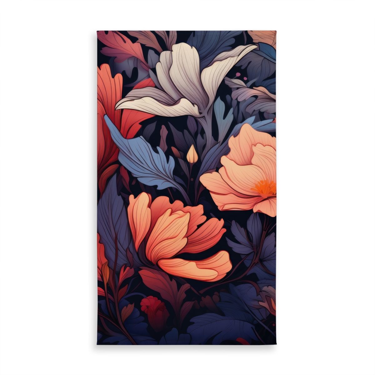 Picture of MWW C1TCLRGETUWIBM 58 x 102 in. Blooming Uninterrupted Blue Indoor & Outdoor Tablecloth - Home Decor