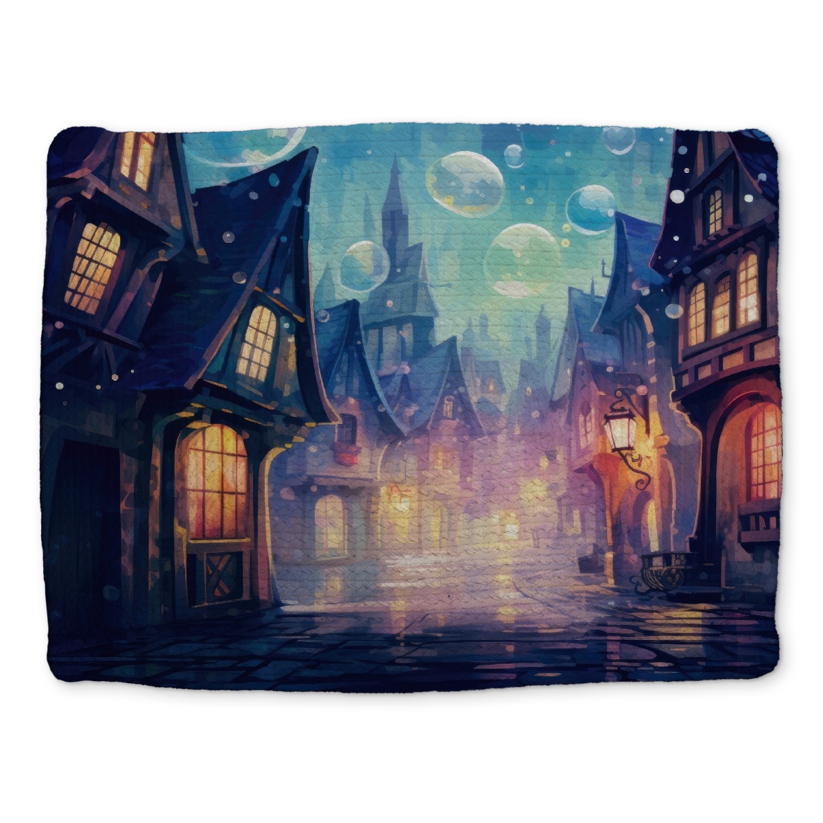 Picture of MWW CBPM1418N4NVQ0 14 x 18 in. Bubble Ville Purple Braided Polyester Placemat for Home Decor