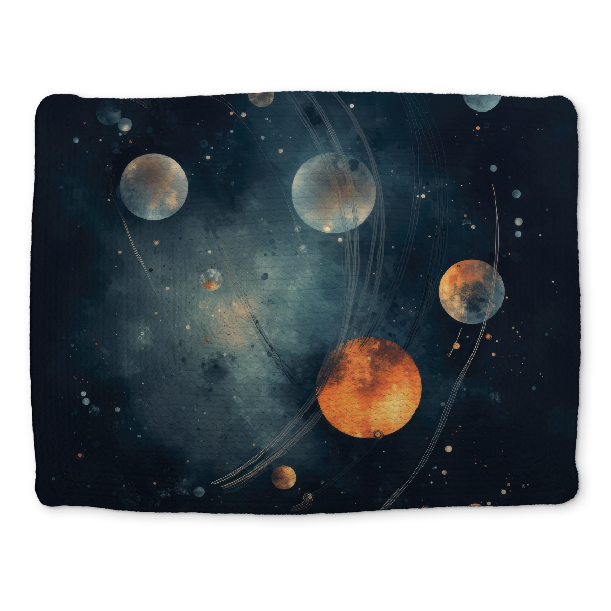 Picture of MWW CBPM1418SYEZ8R 14 x 18 in. Deep Exploration Orange Braided Polyester Placemat - Home Decor