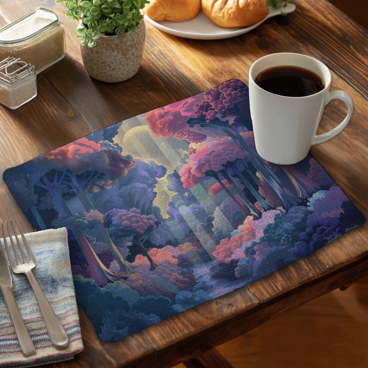 Picture of MWW CBPM1418UC95WX 14 x 18 in. Beams White Braided Polyester Placemat - Home Decor Accent