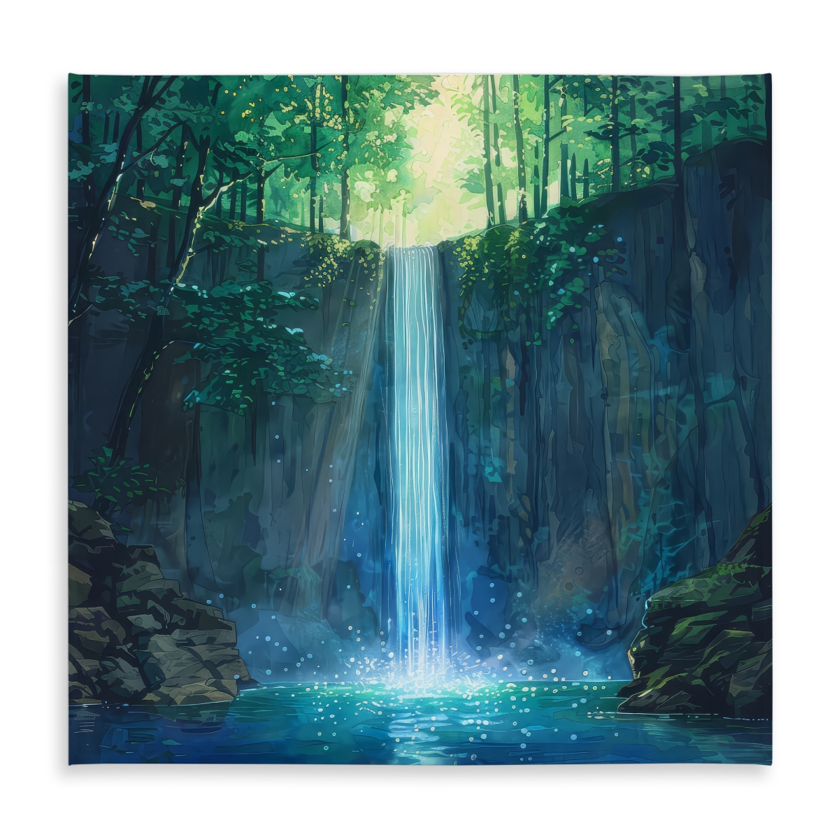 Picture of MWW C1TC5858OSVPLL 58 x 58 in. Waterfall White Indoor & Outdoor Tablecloth for Home Decor