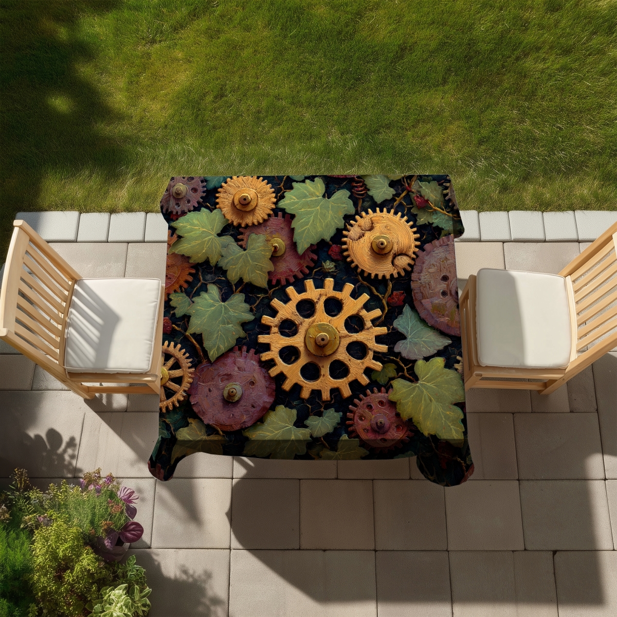 Picture of MWW C1TC5858U8QTMO 58 x 58 in. Nature Punk Brown Indoor & Outdoor Tablecloth for Home Decor