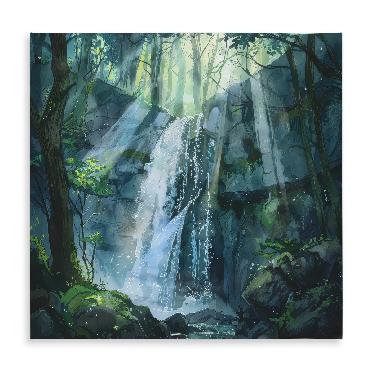 Picture of MWW C1TC5858YDXBK4 58 x 58 in. Sleeping Fall Green Tablecloth - Indoor & Outdoor Home Decor