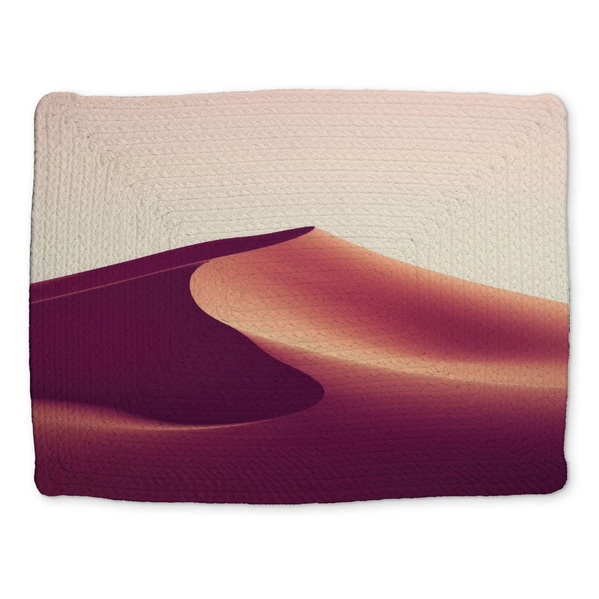 Picture of MWW CBPM1418BVSQGF 14 x 18 in. Setting Sands Beige Braided Polyester Placemat for Home Decor