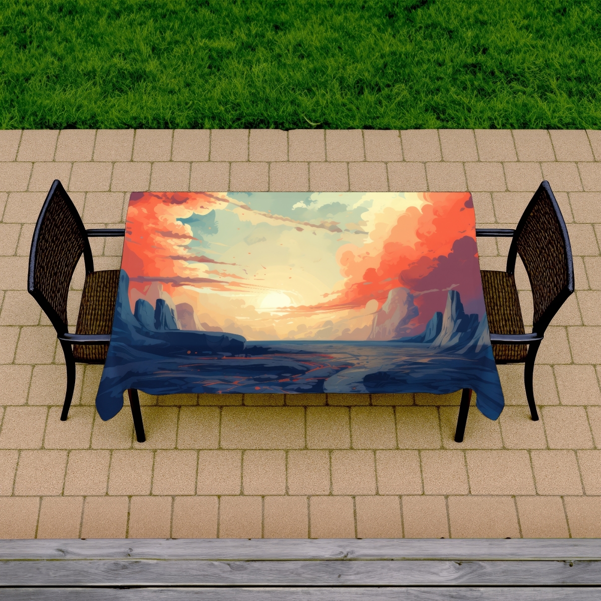Picture of MWW C1TCLRGELPRWCW 58 x 102 in. Finally Light Orange Indoor & Outdoor Tablecloth for Home Decor