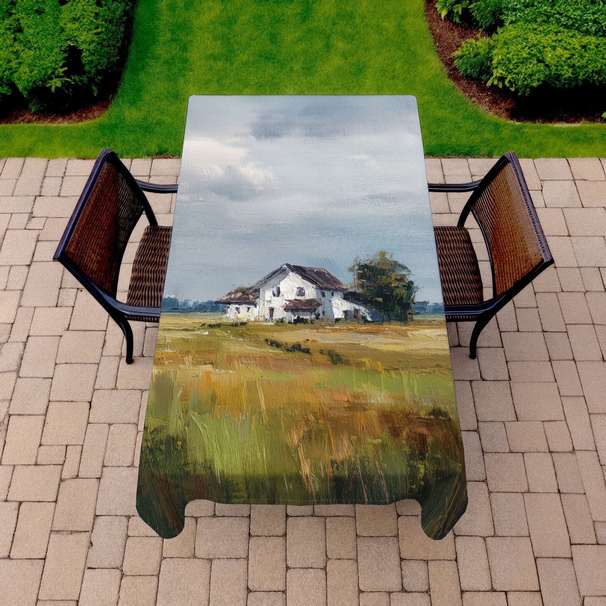 Picture of MWW C1TCLRGELXKKDP 58 x 102 in. Marsh White Indoor & Outdoor Tablecloth for Home Decor - Stylish