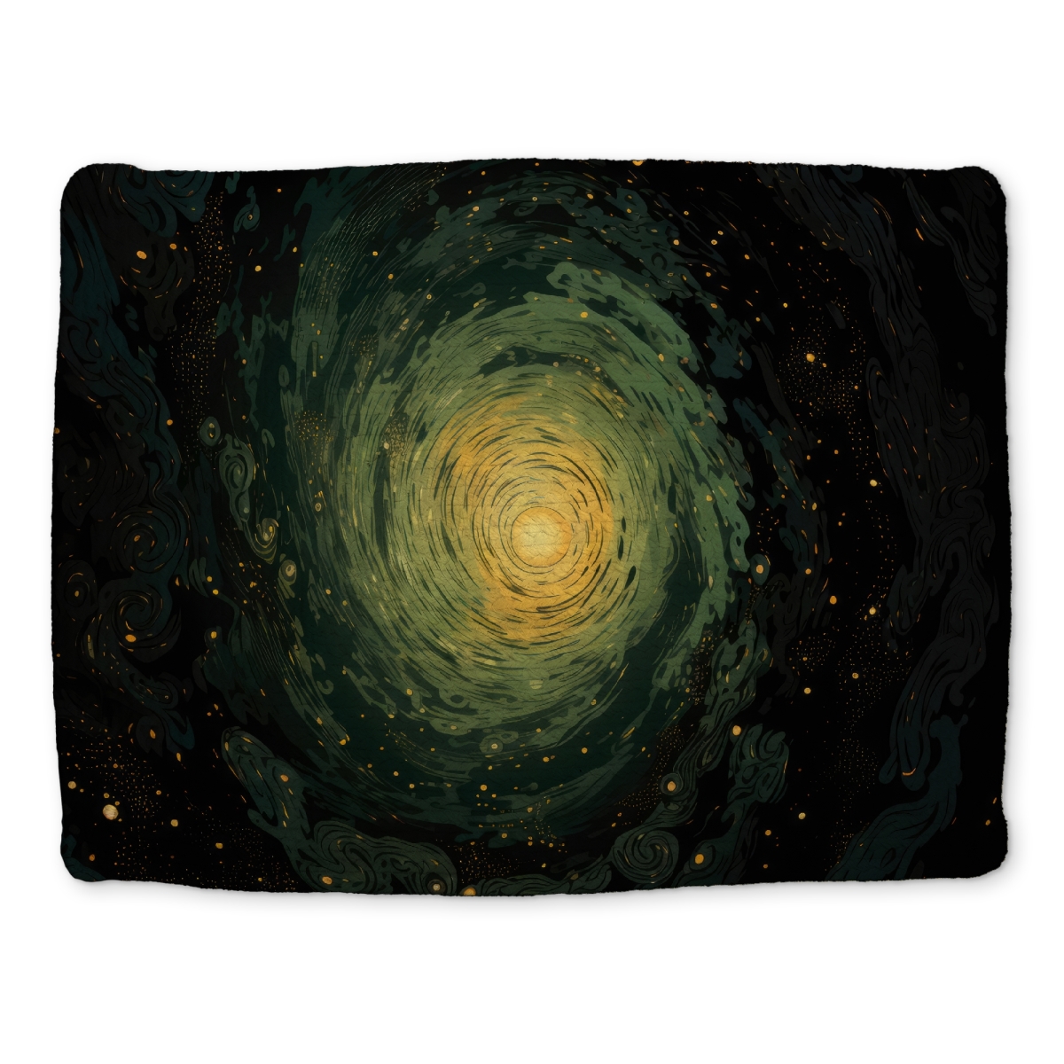 Picture of MWW CBPM1418K1WBKT 14 x 18 in. Swirling Gases - Black Braided Polyester Placemat for Home Decor