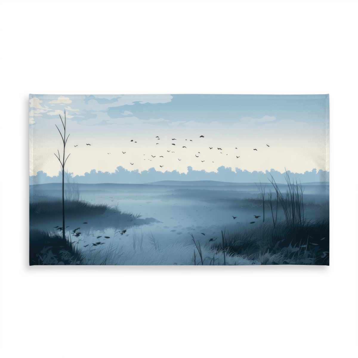 Picture of MWW C1TCLRGELZG5D9 58 x 102 in. Evening Marsh Blue Tablecloth - Indoor & Outdoor Home Decor