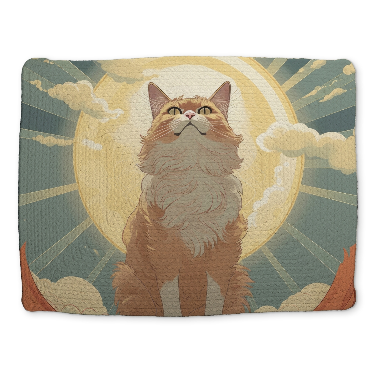 Picture of MWW CBPM1418VYX3LQ 14 x 18 in. Mowing Above Beige Braided Polyester Placemat for Home Decor