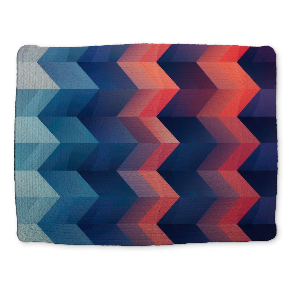 Picture of MWW CBPM1418CX25SB 14 x 18 in. Heat Waves Coral Braided Polyester Placemat for Home Decor