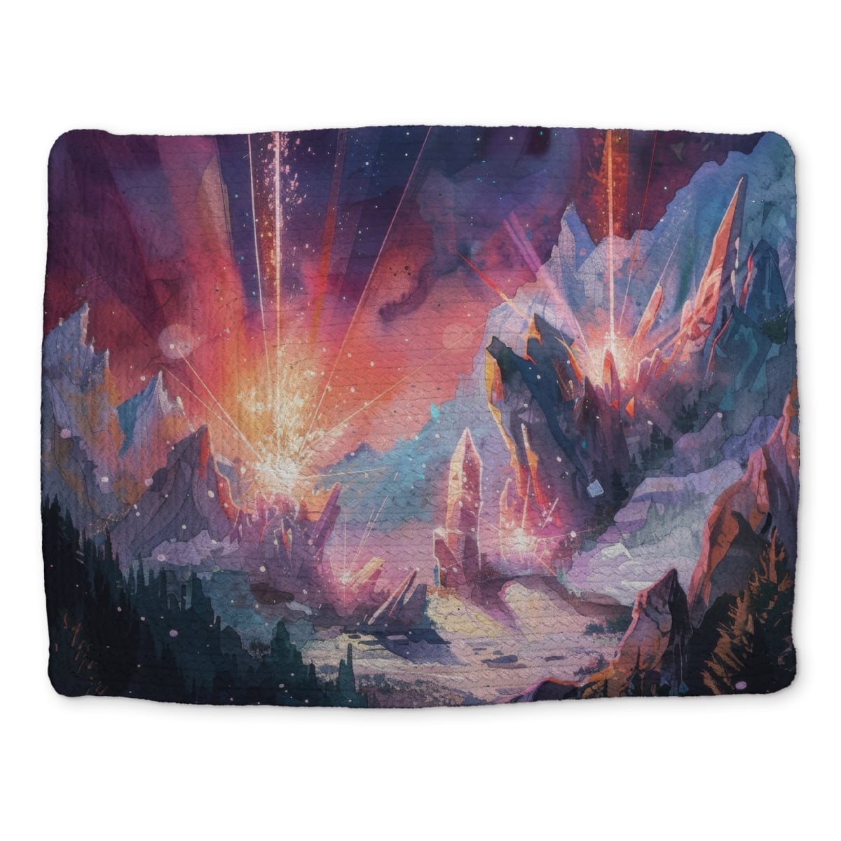 Picture of MWW CBPM1418POUZ6Y 14 x 18 in. Beaming Signal - Pink Braided Polyester Placemat for Home Decor