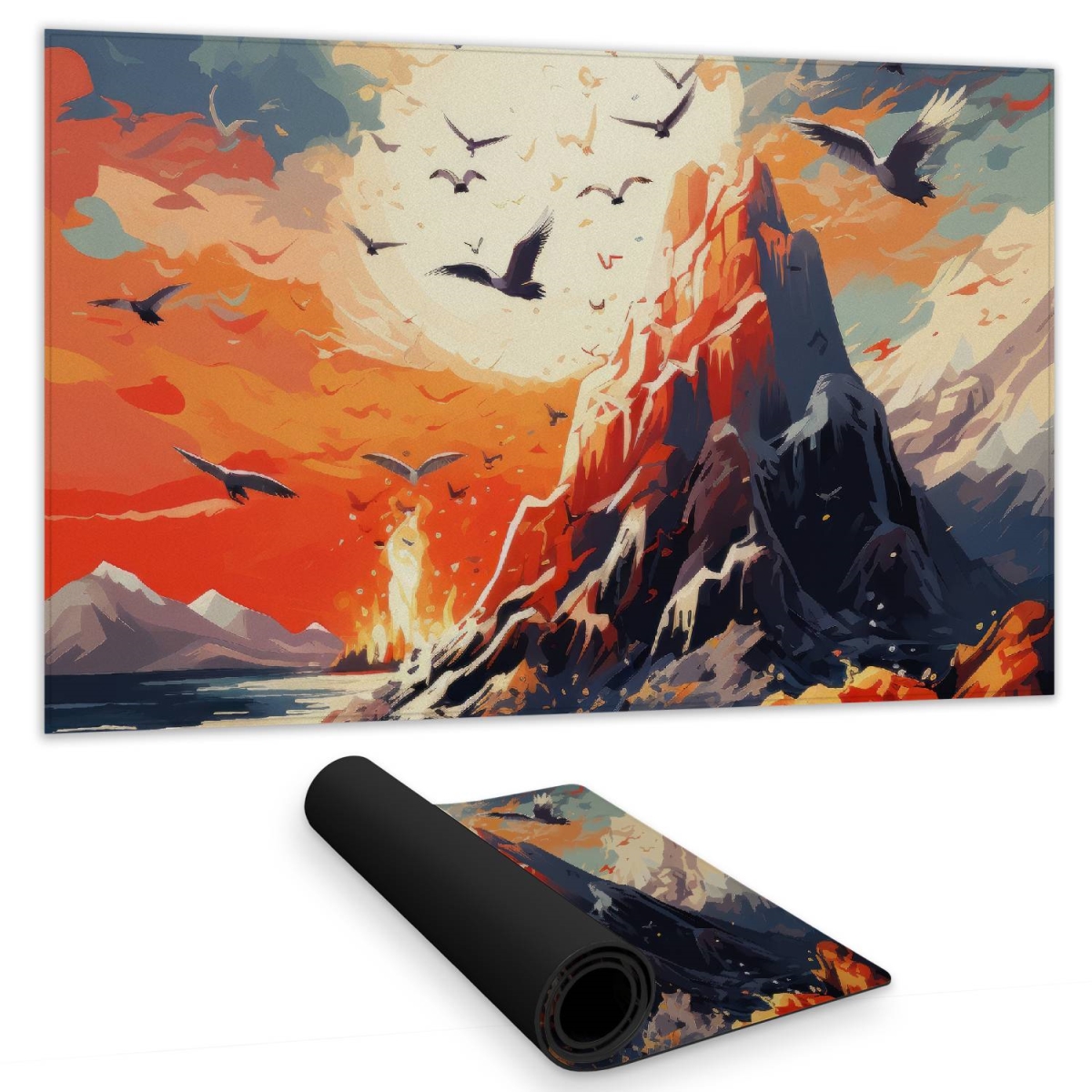 Concius Sales C1DM1424N5C5IW 14 x 24 in. Towards Danger Gaming Mat - Stylish Home Decor Rug