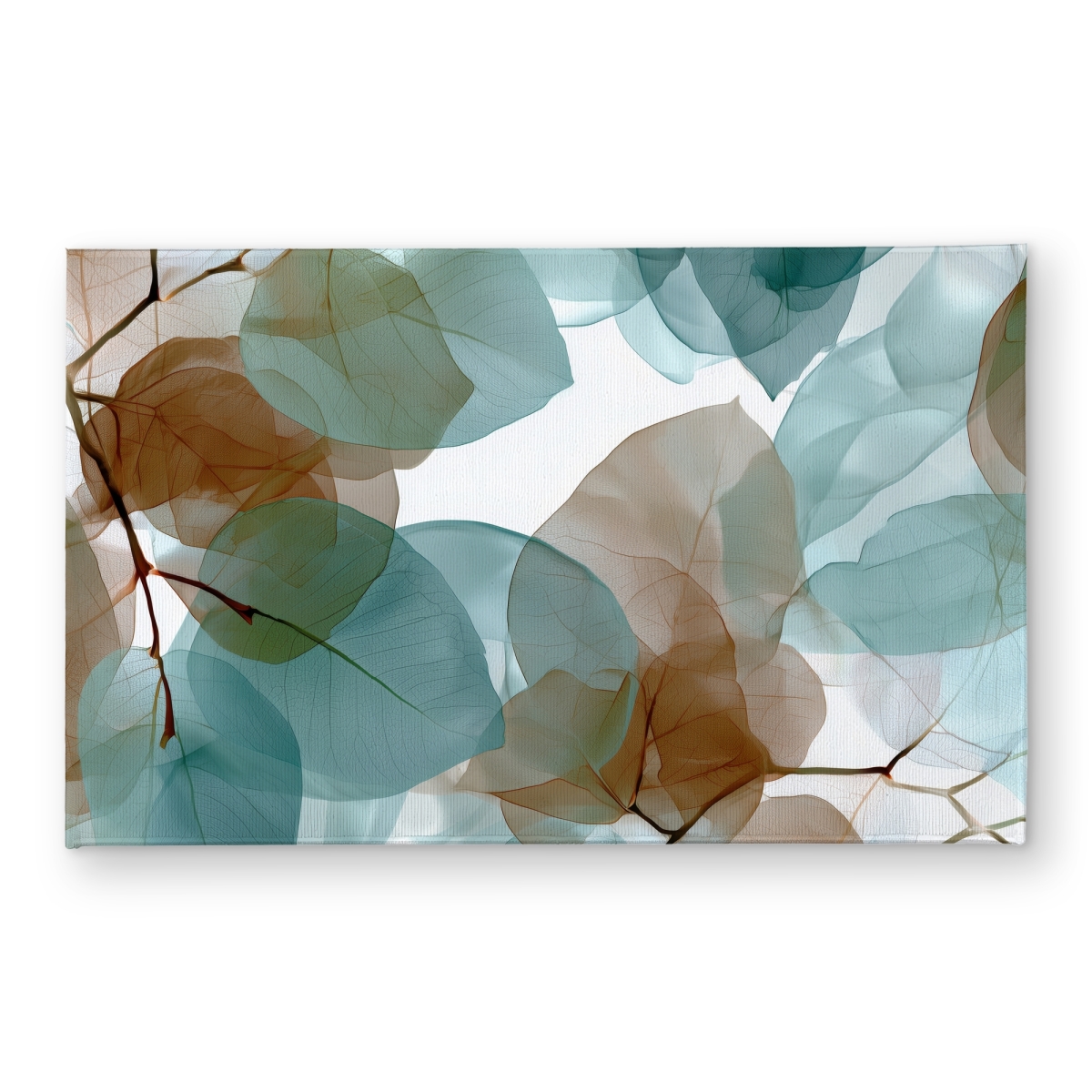 CODM2134JF5DWE 21 x 34 in. Translucent Leaves Door Mat - White Indoor & Outdoor Decor