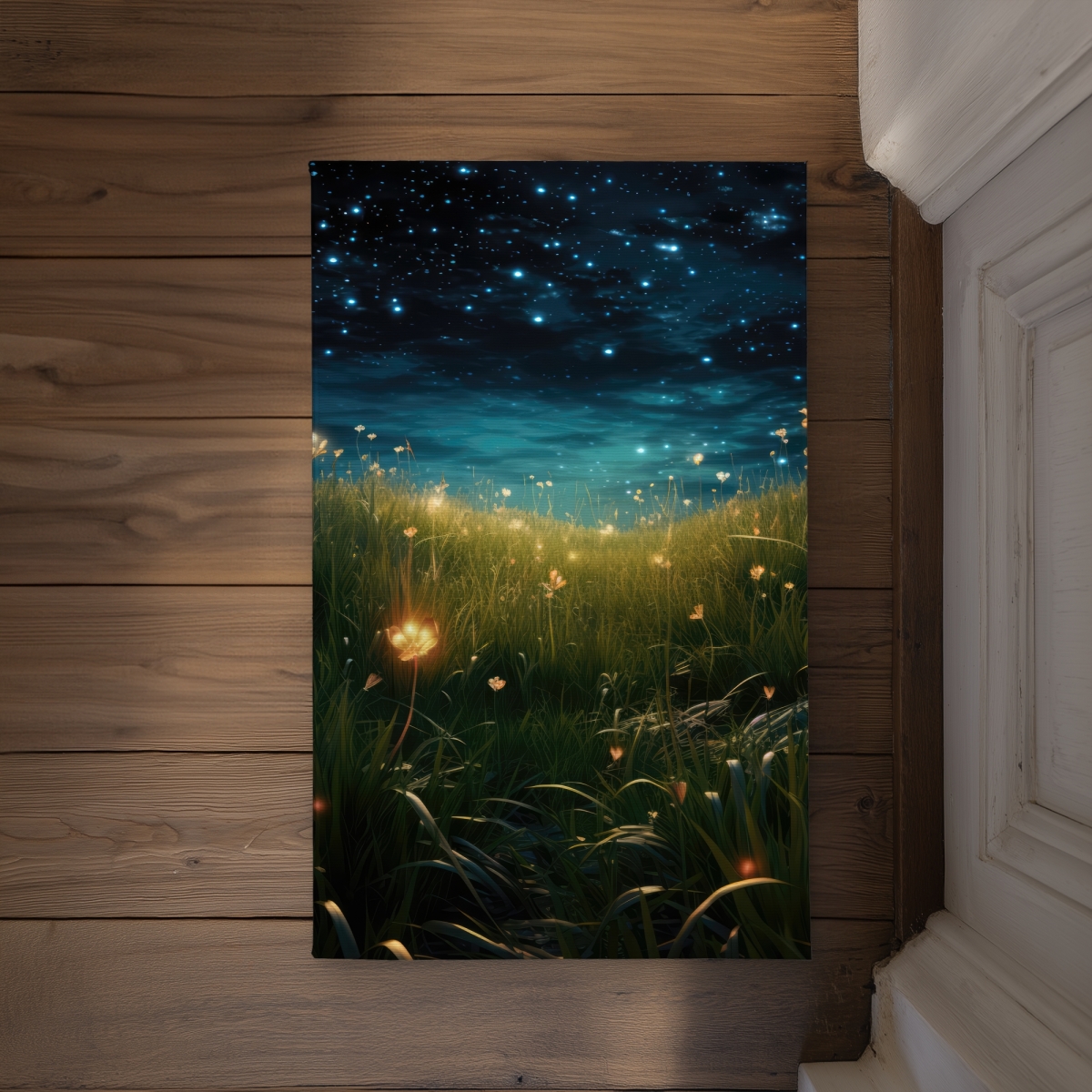 CODM2134K7TOGW 21 x 34 in. The Night Sky Black Indoor & Outdoor Door Mat - Home Decor