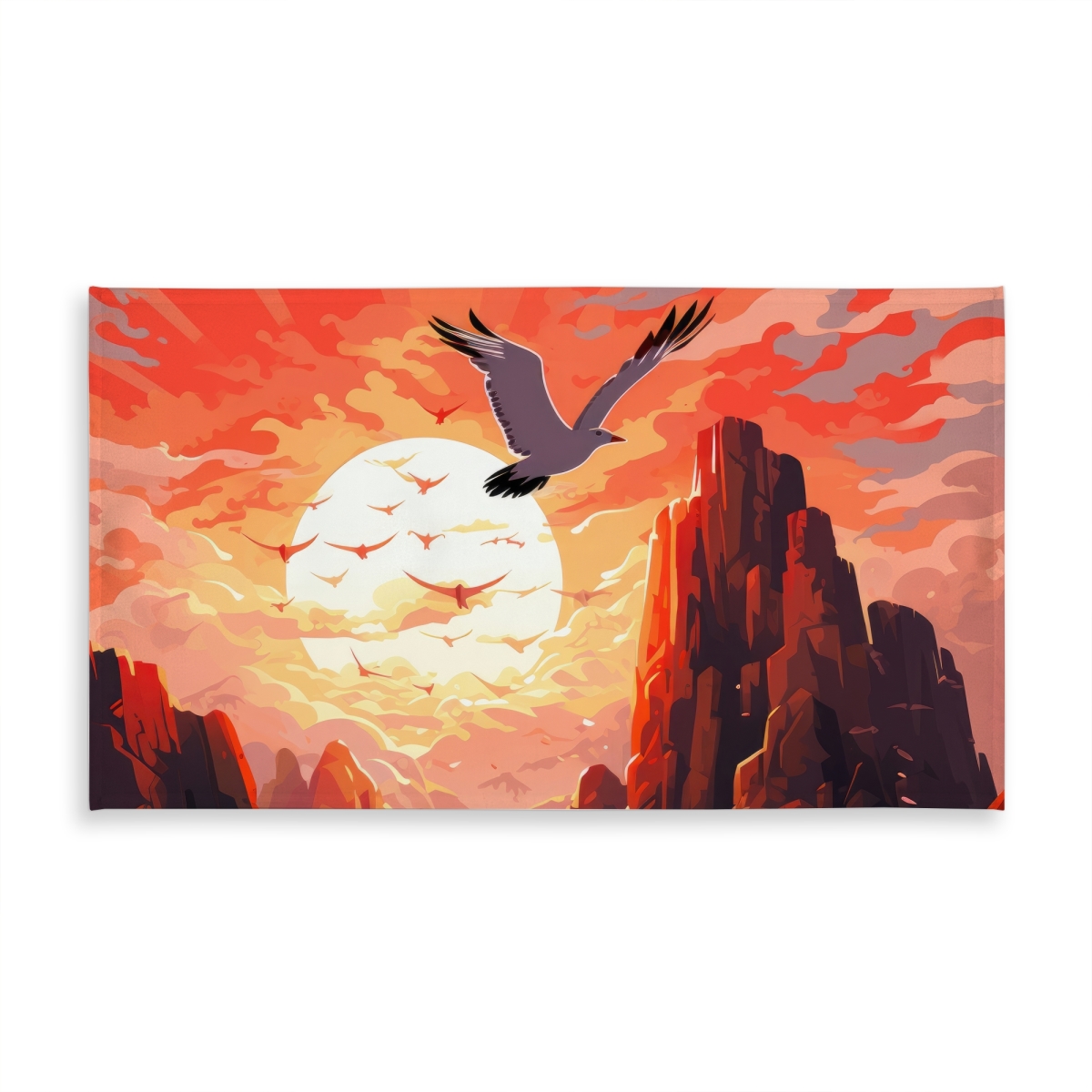 Picture of MWW C1TCLRGEDEZXXZ 58 x 102 in. Isles of Omen Red Indoor & Outdoor Tablecloth for Home Decor
