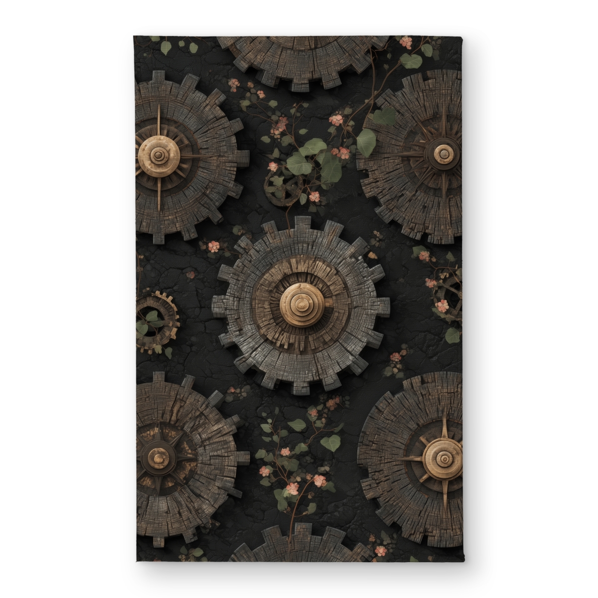 CODM2134WHRYS2 21 x 34 in. Cog Pattern Brown Indoor Outdoor Door Mat - Home Decor