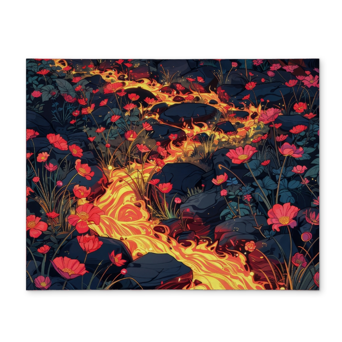 Picture of MWW CPPM1418046LNU 14 x 18 in. Dodging Nature Red Polyester Placemat - Home Decor Accent