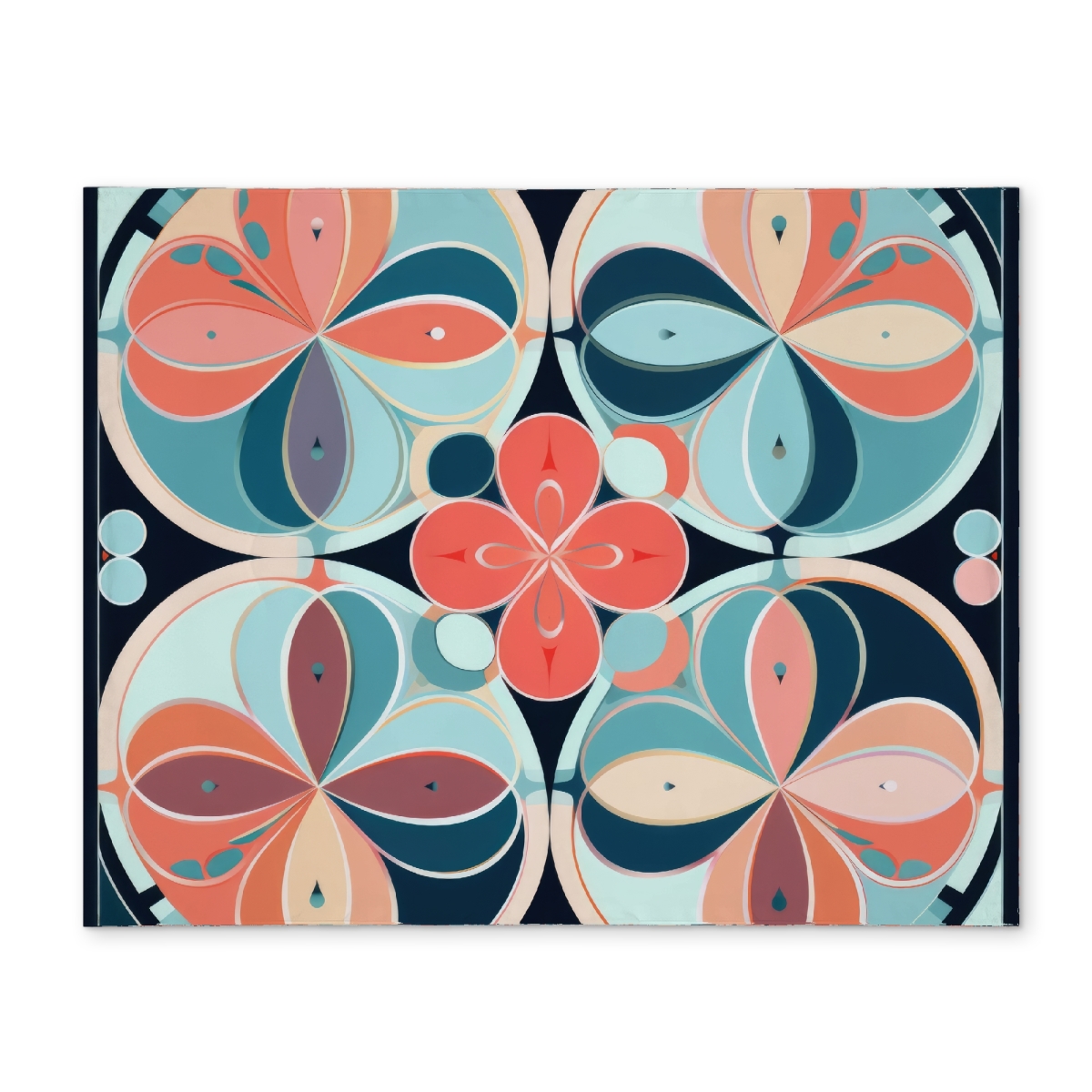 Picture of MWW CPPM14186B8TFX 14 x 18 in. Pastel Mandala Turquoise Polyester Placemat for Home Decor