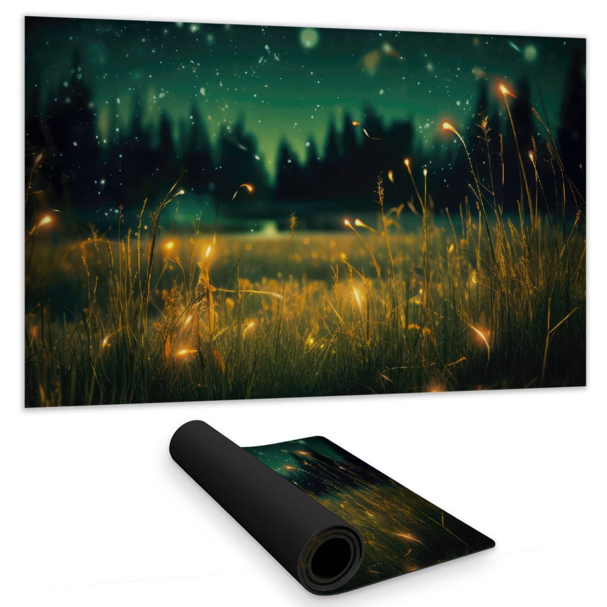 C1DM1424IZM129 14 x 24 in. Light in the Dark - Green Gaming Mat for Home Decor