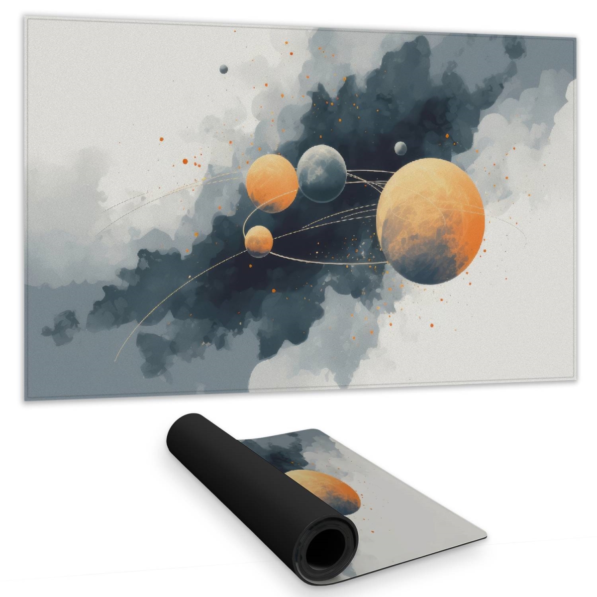Concius Sales C1DM1424N5IAK6 14 x 24 in. Circle of Planets Gaming Mat - Unique Home Decor Mat
