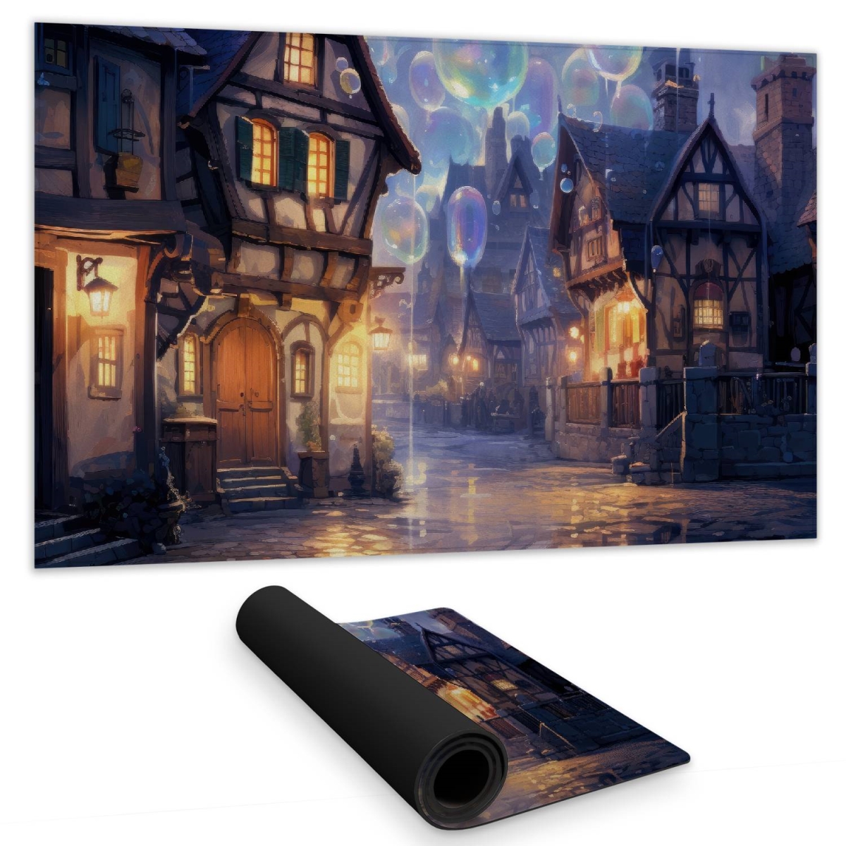 Concius Sales C1DM1424PUVL2C 14 x 24 in. Bloopy Town Gaming Mat - Stylish Home Decor Rug