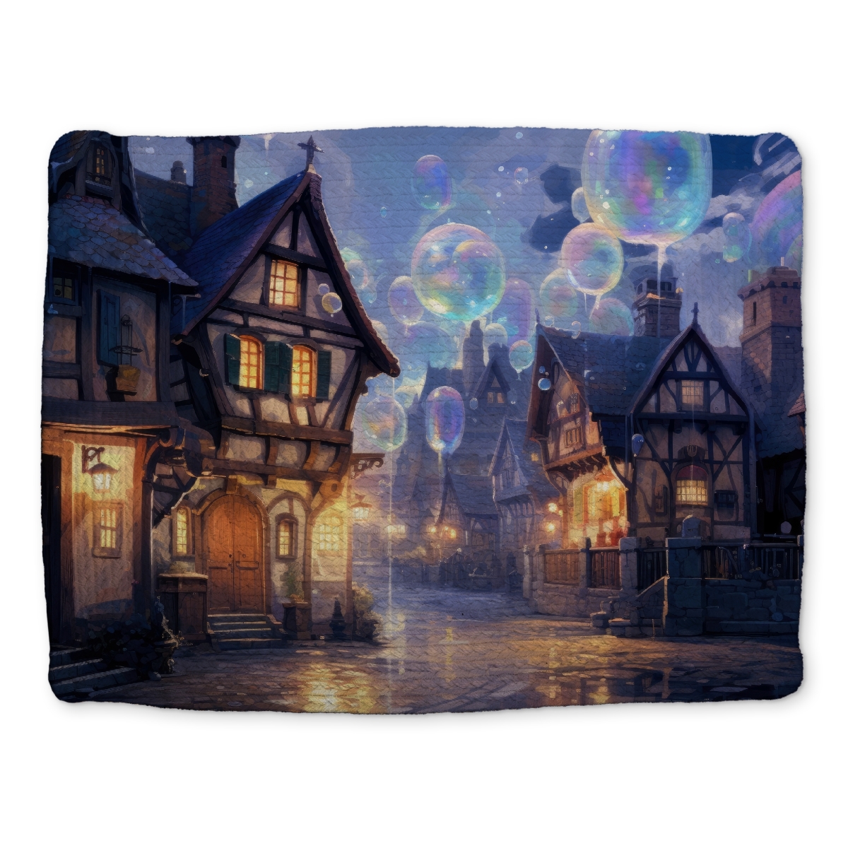 Picture of MWW CBPM1418TNWSFD 14 x 18 in. Bloopy Town - Purple Braided Polyester Placemat for Home Decor