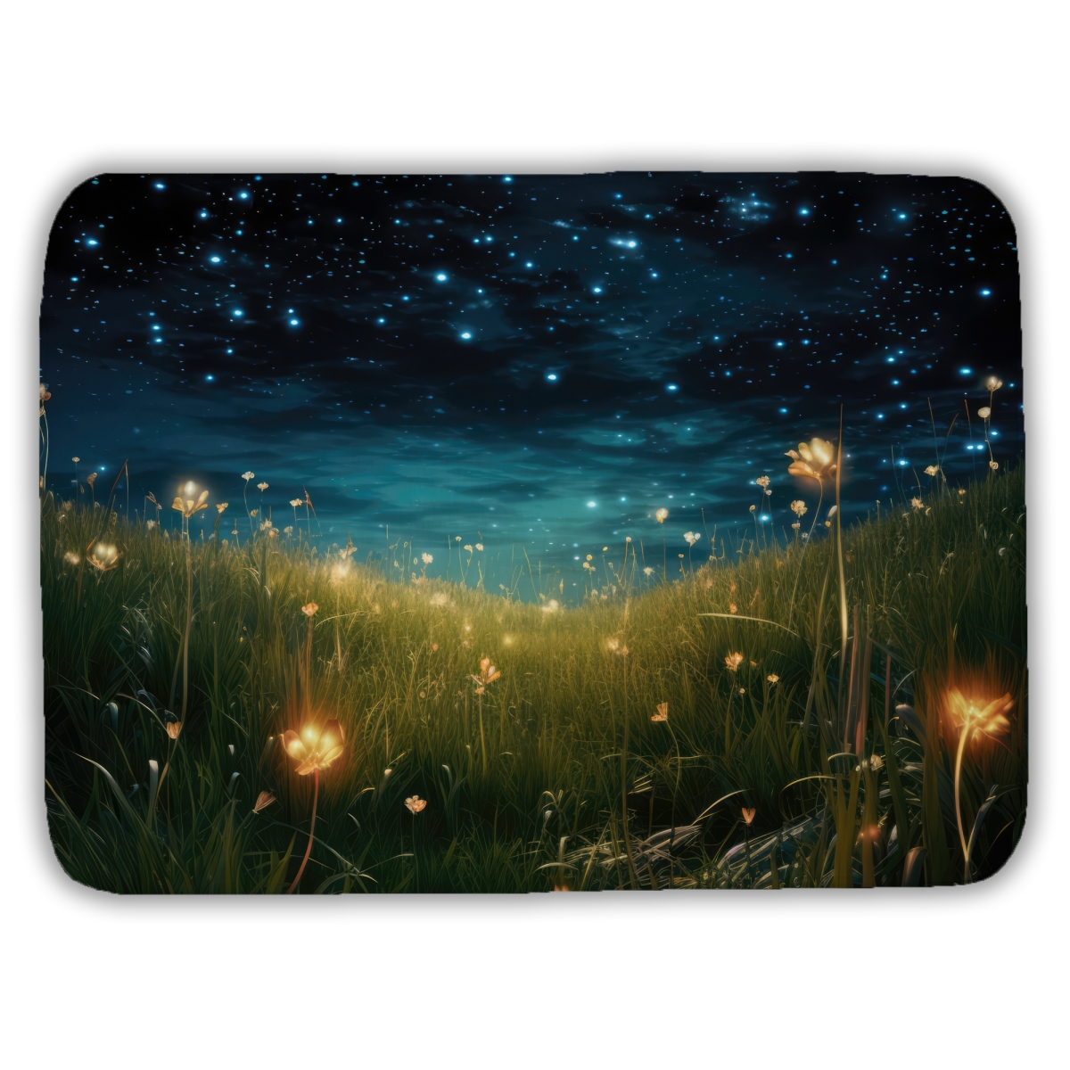 C1BM1724Z13RAK 17 x 24 in. The Night Sky Black Bath Mat - Stylish Home Decor Accent