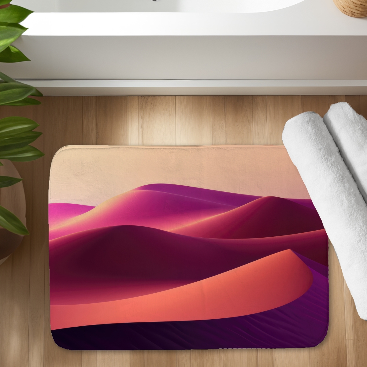 C1BM1724Z34AOR 17 x 24 in. Deep Dunes Red Bath Mat - Stylish Home Decor Essential