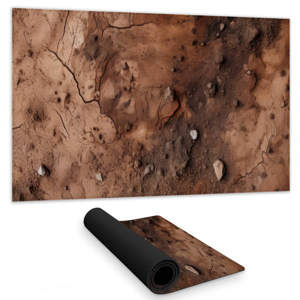 C1DM1424G8SJFZ 14 x 24 in. Mud & Stones - Gray Gaming Mat for Home Decor - Stylish Design