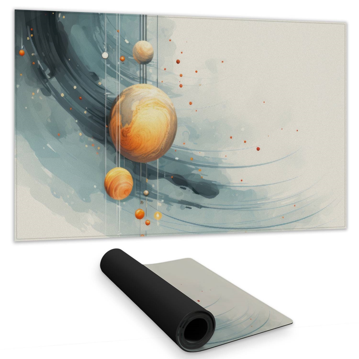 Concius Sales C1DM1424LVZ1WO 14 x 24 in. Hanging Planets Gaming Mat - Unique Home Decor Mat