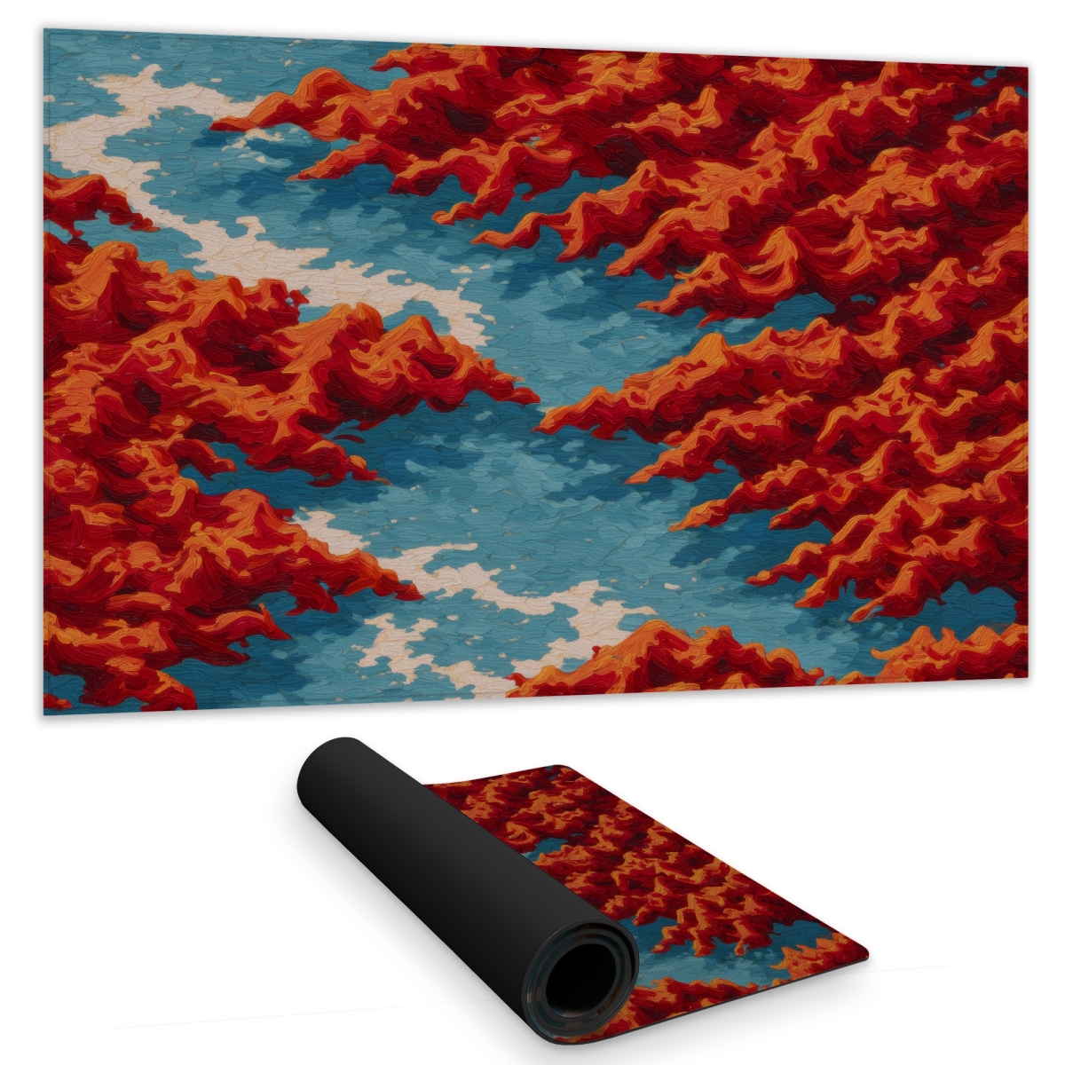 Concius Sales C1DM142439LWFG 14 x 24 in. Red Mounds Gaming Mat - Stylish Home Decor for Gamers