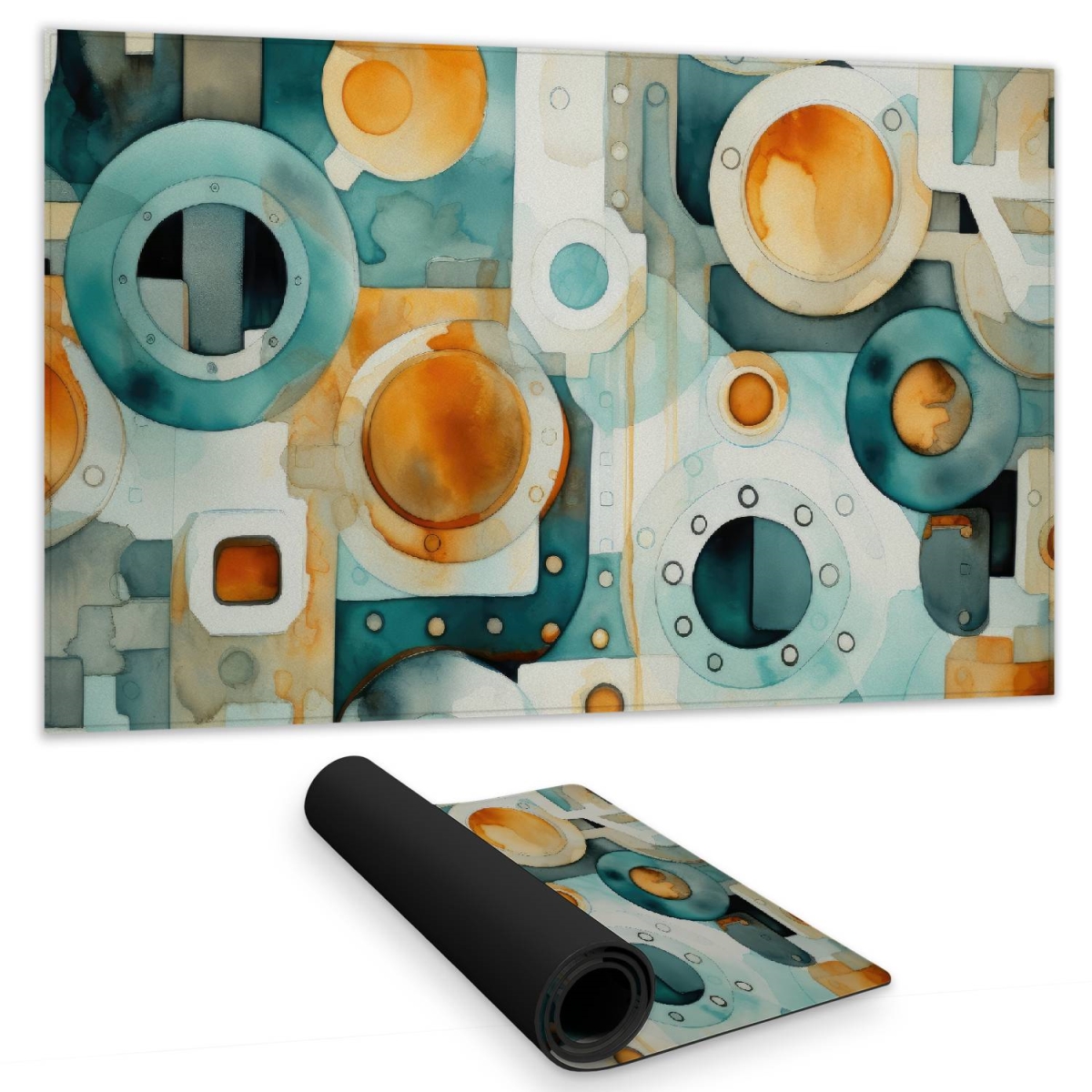 Concius Sales C1DM142463GKCI 14 x 24 in. Decomposed Porthole Gaming Mat - Unique Home Decor Mat