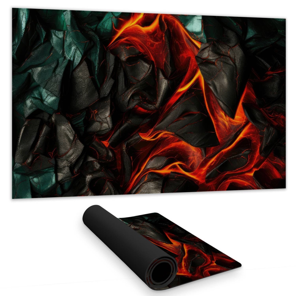 C1DM14247J8XEW 14 x 24 in. Imminent Rupture - Green Gaming Mat for Stylish Home Decor