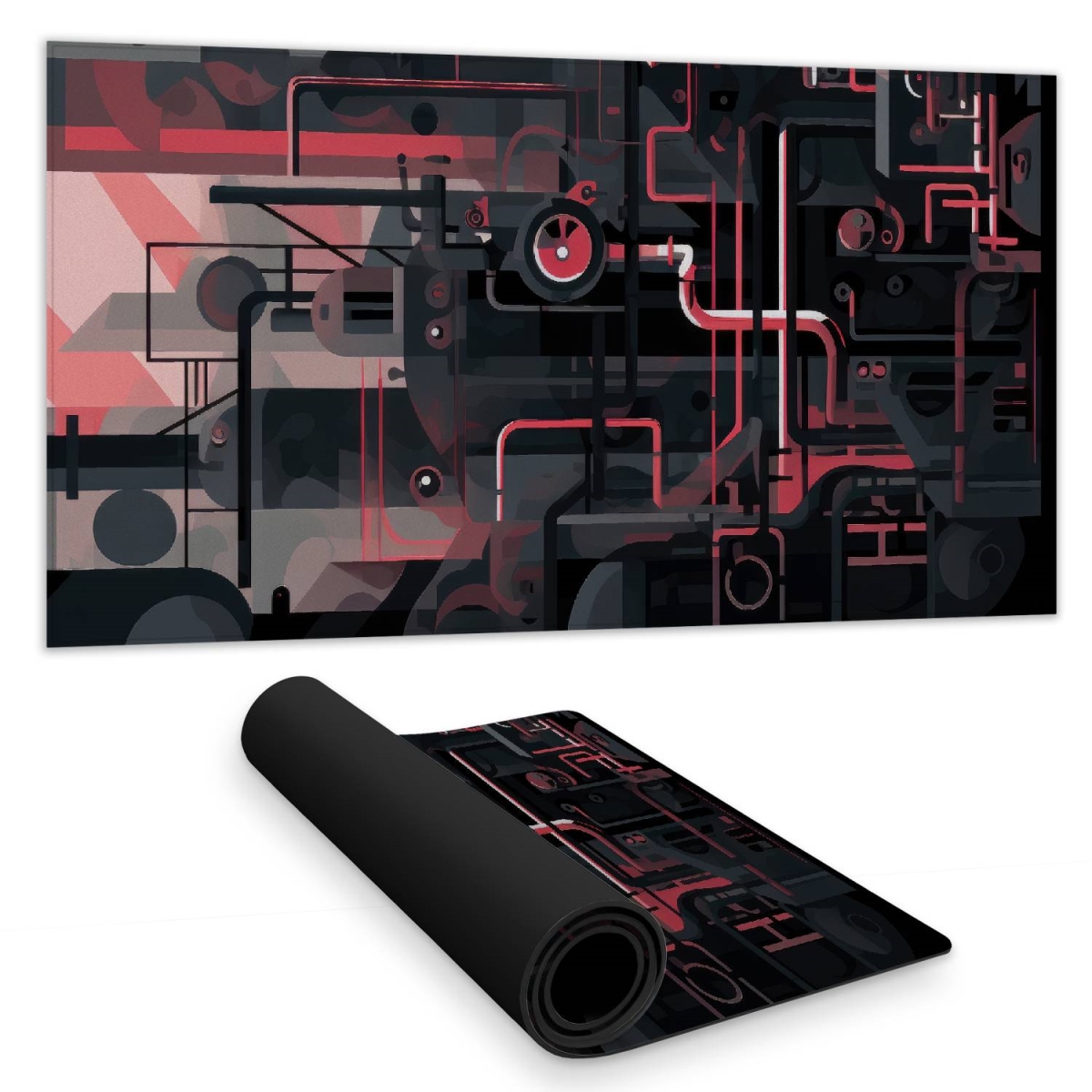 C1DM1531LVG2KJ 16 x 32 in. Industrial Empire Gray Desk Mat for Stylish Home Decor
