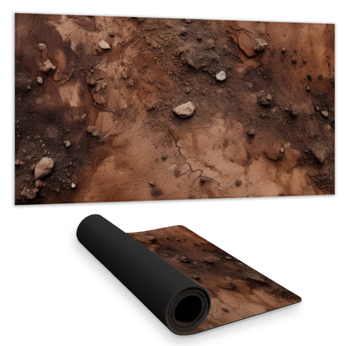 Concius Sales C1DM1531OQPSJ3 16 x 32 in. Mud and Stones Desk Mat - Stylish Home Decor Desk Pad