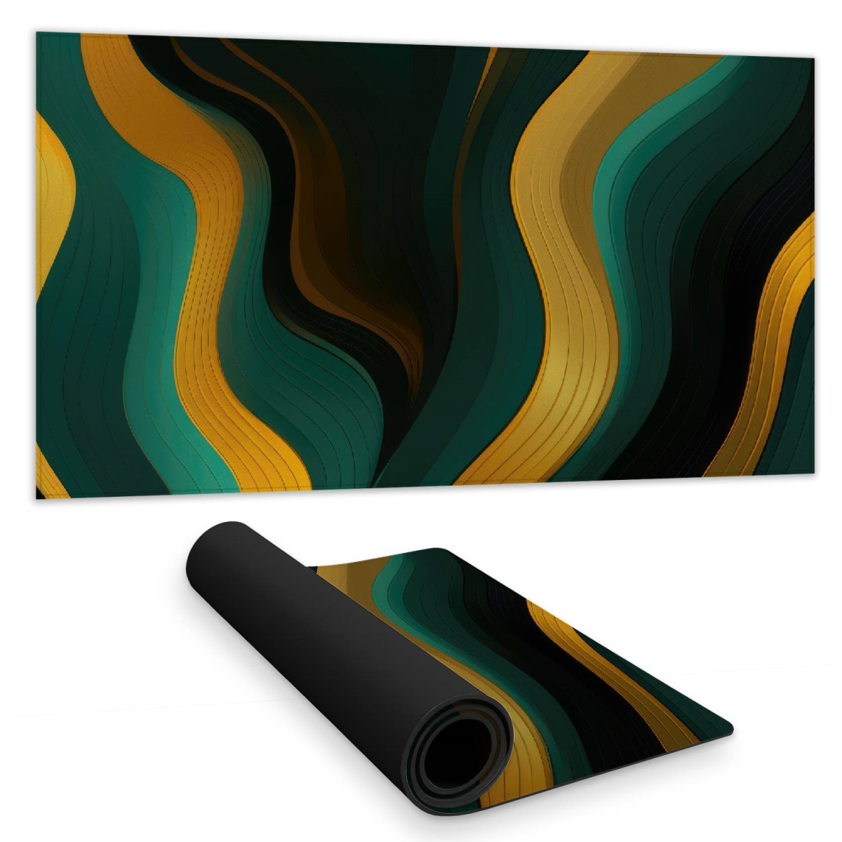 C1DM1531S9HXXN 16 x 32 in. Golden Harmony Yellow Desk Mat - Stylish