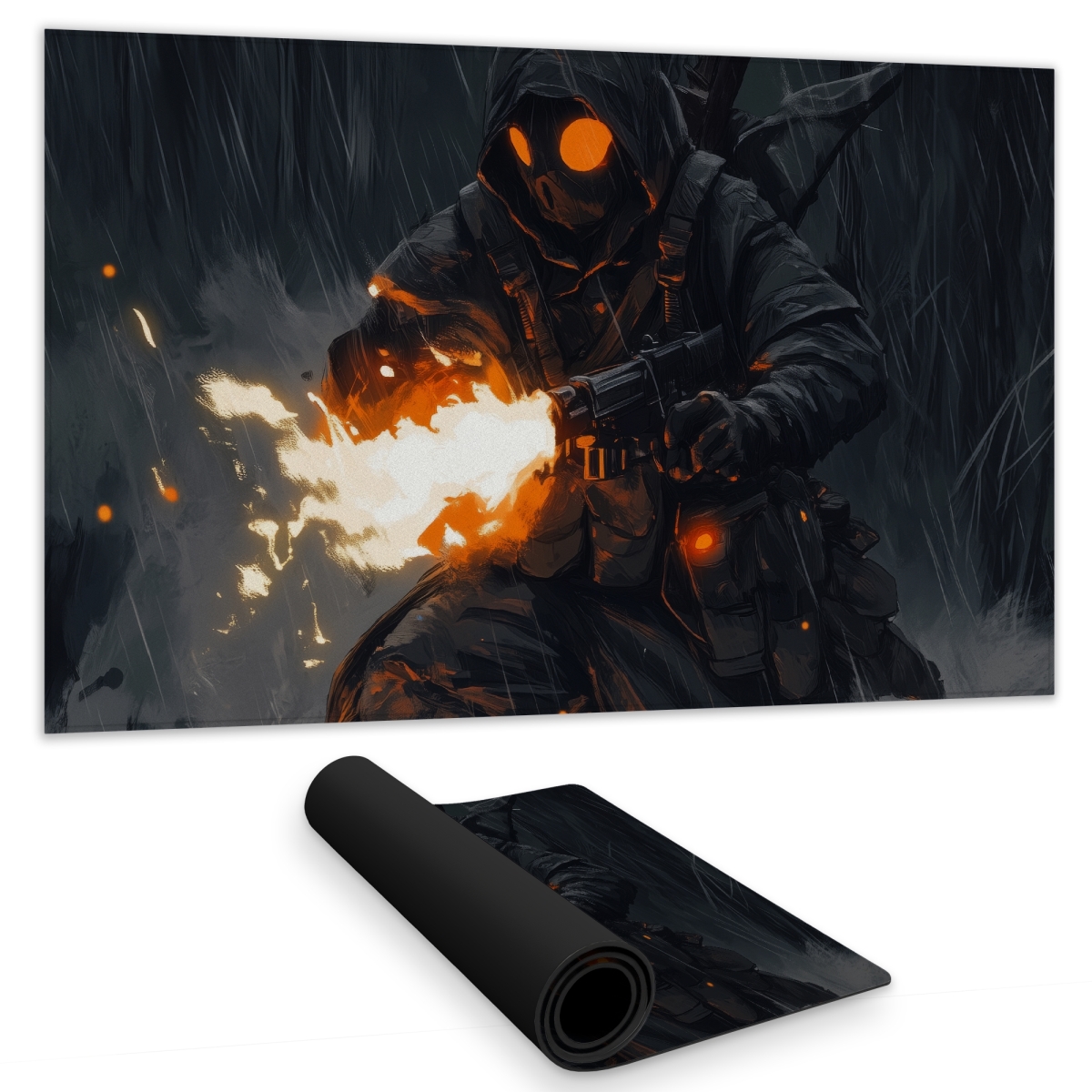 C1DM142402U95O 14 x 24 in. Scorch Black Gaming Mat - Stylish Home Decor for Gamers