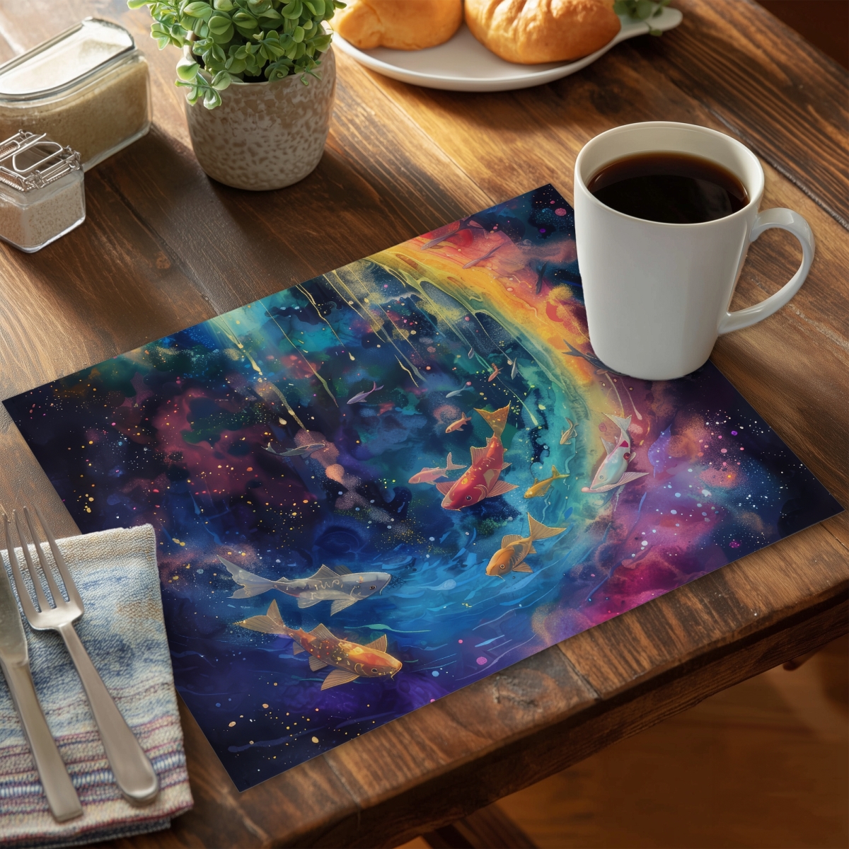 Picture of MWW CPPM1418UEGAZS 14 x 18 in. Milky Wave - Red Polyester Placemat for Home Decor - Stylish